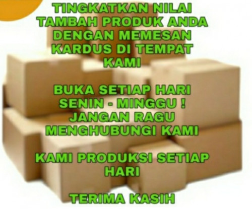 Pabrik Kardus Suport segala ukuran Box